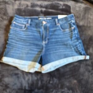 American Eagle Outfitters ‘The Dream Short’ Blue Jean Shorts with Rolled Hems